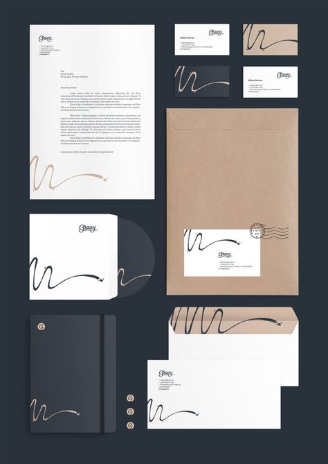 https://www.behance.net/gallery/15660781/Gravy-Creative-Studio Letter Head Design Creative, Letter Heads Design Creative, Business Stationary Design, Creative Stationery Design, Gallery Identity, Letterhead Design Inspiration, Letter Head Design, Business Identity Design, Ci Design