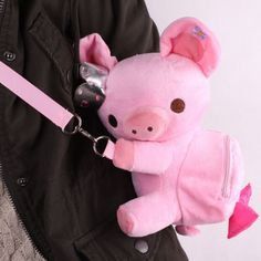 Pig Backpack | ShopLook Hang Bag, Tout Rose, Kawaii Bags, Pink Crown, Animal Bag, Cute Piggies, Plush Backpack, Pig Lovers, Cute Pigs