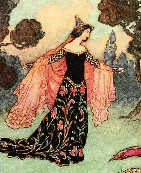 Warwick Goble, Edmund Dulac, Open Library, Fairytale Illustration, Pretty Princess, Vintage Fairies, Fairy Book, Pre Raphaelite, Fairytale Art