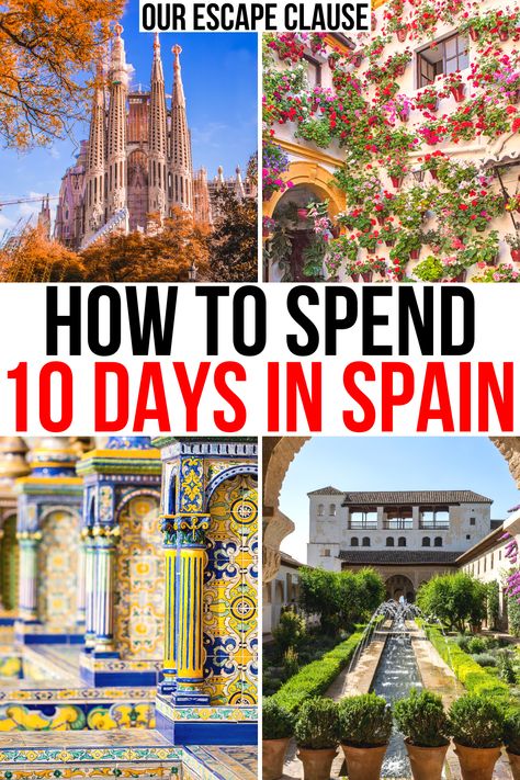 Spain Road Trip Itinerary, 10 Days In Spain, Hotels In Spain, Spain Destinations, Spain Road Trip, Spain Tour, Portugal Vacation, Spain Itinerary, Portugal Trip