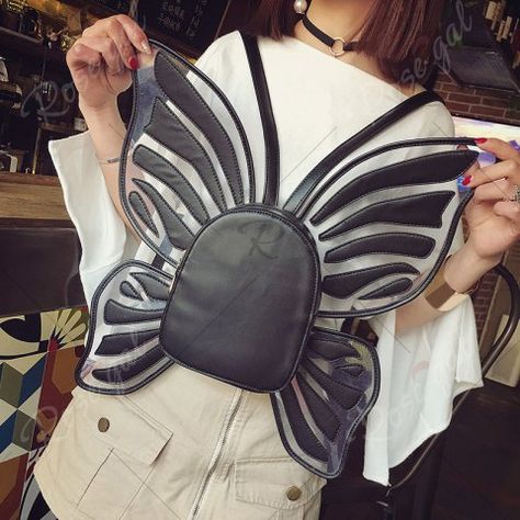 Novelty Butterfly Wing Backpack BLACK