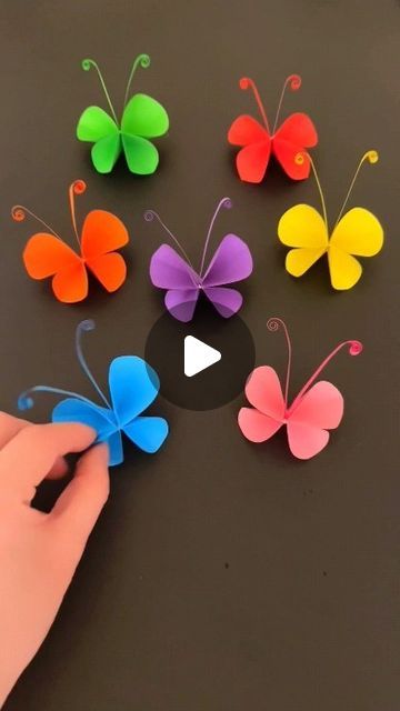 Orange Paper Craft, Easy Origami For Kids, Handmade Tutorial, Butterfly Project, Simple Butterfly, Diy Butterfly, Christmas Potpourri, Easy Arts And Crafts, Diy Christmas Decorations Easy