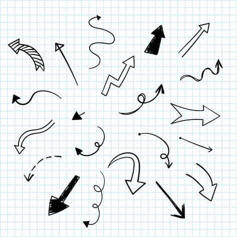 Hand-drawn doodle arrows vector set | free image by rawpixel.com / filmful Cute Arrows For Notes, Idea Mind Mapping, Mindmap Ideas Mind Maps, My Mapping Ideas Cute, Mindmap Ideas, Doodle Arrows, Buku Diy, Arrow Doodle, Creative Mind Map