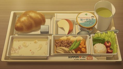 Anime Food — Seikaisuru Kado - Episode 4 Essen, Anime Dinner, Anime Bento, Airline Food, Anime Foods, Dinner Aesthetic, Food Anime, Food Artwork, Food Sketch