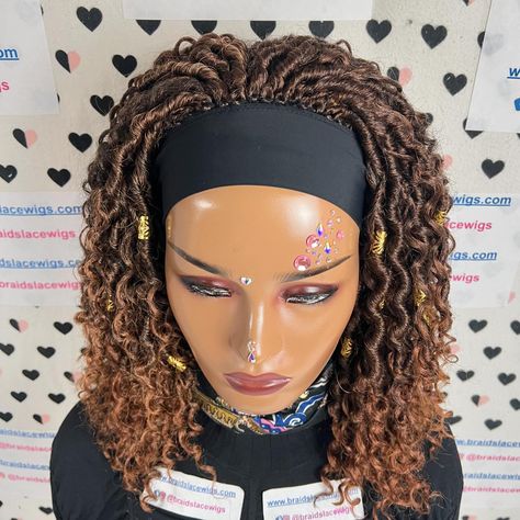 Faux Locs Curly Headband Braided Wig To order, go the website 👉 www.braidslacewigs.com . . . . . . #braidedwigs #braidstyles #headbandwig #braidideas #shortcurlyhair #bohobraids #locstylesforwomen #boxbraidstyles #shortbraids #goddessboxbraids #wigbraids #wigmaker #wigstylist #hairinspiration #vacationbraids #braidlife #headbandwig #trendinghairstyles #handmadewigs #summerbraids #locwig #blackgirlhairstyles #africanhairbraiding #africanhairstyles #lacefrontwigs #locstyles #crochetbraid #locs... Locs Curly, Summer Braids, Braided Wigs, Short Braids, Box Braids Styling, Braided Wig, African Braids Hairstyles, Headband Wigs, Boho Braids