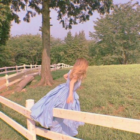 Butterflies, Fence, A Woman, Blue, White