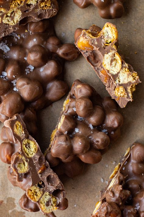 CHICKPEA CHOCOLATE CLUSTERS - Bake with Shivesh Sticky Chickpeas And Broccoli, Chocolate Chickpea Clusters, January Baking, Chickpea Brownie Batter, Chocolate Chickpea Brownies, Edible Chickpea Brownie Batter, Chickpea Chocolate, Carmel Chocolate, Bake With Shivesh