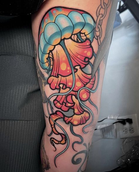 Sea Life Tattoos, Colored Tattoo, Inigo Montoya, Octopus Tattoos, Sea Tattoo, Jellyfish Tattoo, Ocean Tattoos, Medusa Tattoo, Octopus Tattoo