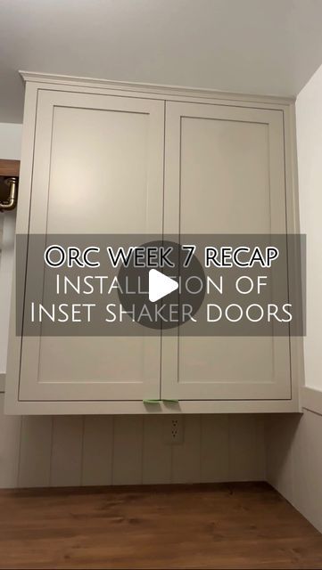 Natalie Park | DIY, Builds & Design on Instagram: "The moment we’ve been waiting for… drum roll please… 🥁 All the inset shaker cabinet doors I made are installed and SO PERFECT I could cry happy tears 😭😍 I’ve made my fair share of shaker doors, but making them inset (vs overlay) called for a lot of precision. This was also my very first time installing inset doors with these hinges, so I didn’t know what I was doing TBH. Bur I figured it out and did it! That’s the beauty of DIY and doing new projects - you continue to learn as you go! Anyways, this past week of the @oneroomchallenge has been a very busy one as I continued to go down my punch list and get as much of the laundry room done as I could since there’s essentially just one more week left! Besides installing these inset doors, I Taking Doors Off Laundry Cabinets, Inset Cabinets Vs Overlay, Inset Vs Overlay Cabinets, Cabinet Installation Diy, Vs Overlay, Inset Cabinet Door Hinges, Flush Cabinet Doors, Diy Shaker Door, Inset Kitchen Cabinets