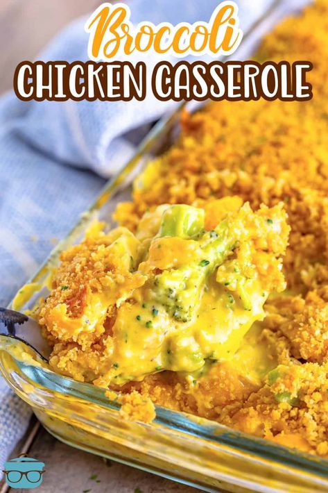 Ingredients ▢3 cups small-diced cooked chicken ▢12 ounces frozen broccoli florets defrosted ▢10.5 ounce can condensed cheddar cheese soup ▢10.5 ounce can condensed cream of chicken soup ▢1/4 cup mayonnaise ▢1/4 cup milk ▢8 ounces shredded cheddar cheese (divided use) ▢1 1/2 cups crushed Ritz crackers ▢1/4 cup unsalted butter, melted ▢dried parsley (for garnish, optional) Cook Mode Prevent your screen from going dark Instructions Preheat the oven to 375°F. Spray an 11×7-inch baking Broccoli Chicken Casserole, Super Easy Casseroles, Broccoli Cheese Casserole Recipe, Broccoli Cheddar Chicken, Broccoli Cheese Casserole, Cheese Soup Recipes, Broccoli Chicken, Cheddar Cheese Soup, Chicken Broccoli Casserole