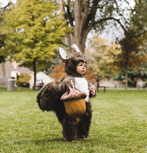 Baby Squirrel Costume, Homemade Animal Costumes, Woodland Animal Costumes, Woodland Animal Masks, Squirrel Costume, Handmade Halloween Costumes, Purim Costumes, Hot Halloween Outfits, Best Costume