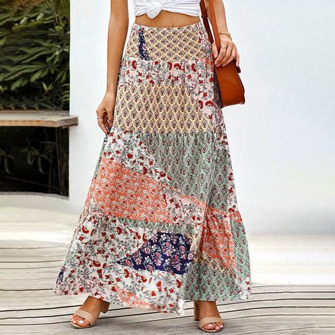 Boho skirt outfit