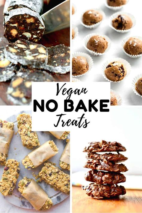 Vegan No Bake Cookies, Bake Sale Cookies, Vegan Snacks On The Go, Vegan No Bake, No Bake Chocolate Desserts, Tasty Sweets, Easy No Bake Cookies, Vegan Chocolate Bars, No Bake Granola Bars