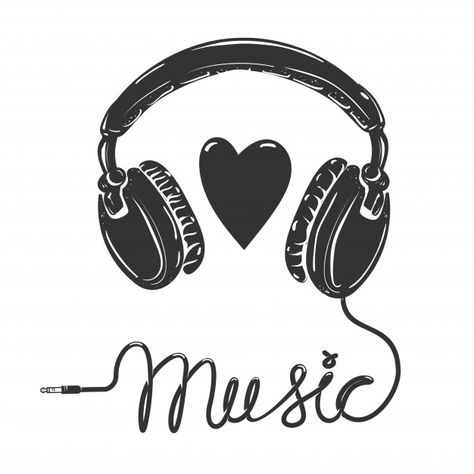 I love music. headphones with text  on w... | Premium Vector #Freepik #vector Cool Wallpapers Music, Musical Wallpaper, Music Notes Art, Note Music, Music Drawings, Tapeta Galaxie, Music Stickers, Buku Skrap, Music Headphones