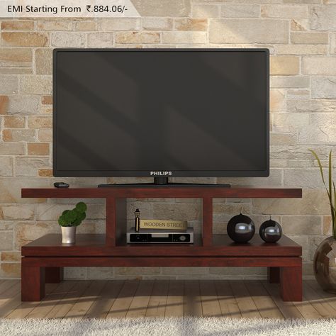 Tv Showcase Design, Wooden Tv Unit, Double Bed Designs, Tv Unit Furniture Design, Tv Unit Furniture, Wooden Tv, Wooden Street, Black Spiderman, Rack Tv