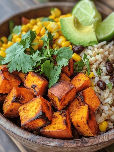 Delicious Southwest Sweet Potato, Black Bean, and Rice Skillet Recipe Yellow Rice And Black Beans Recipe, Rice And Black Beans Recipe, Sweet Potato And Black Beans, Southwest Sweet Potato, Black Bean And Rice, Rice Skillet Meals, Bean And Rice, Sweet Potato And Black Bean, Sweet Potato Black Bean