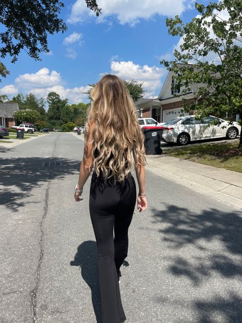 Brunette With Blonde Extensions, Hair Extension Highlights, Brown Hair With Highlights Extensions, Bronde Balayage Extensions, Brunette Hair Extensions Before After, Long Brown Hair With Blonde Highlights, Blonde Balayage With Extensions, Blonde Extensions In Brown Hair, Brown Hair Balayage Blonde