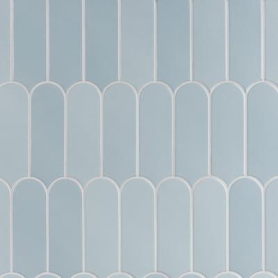 Shop Artmore Tile 34-Pack Blue 3-in x 8-in Polished Ceramic Subway Wall Tileundefined at Lowe's.com. Give your space a fresh and fun update with the Blade Collection. This series of ceramic wall tiles breathes new life into your backsplash, kitchen, or Sabine Hill Tile, Blue Kitchen Backsplash, Blue Subway Tile Bathroom, Scallop Tile Backsplash, Blue Herringbone Tile, Light Blue Tile, Cleaning Ceramic Tiles, Blue Bathroom Tile, Shell Tiles