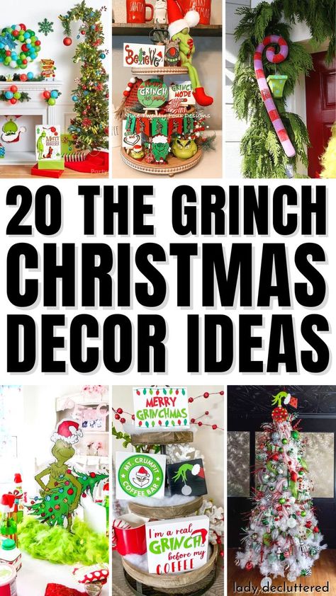 20 The Grinch Christmas Decor Ideas The Grinch Decor Ideas, Grinch Christmas Mantle Decor, Grinch Mantle Ideas, Grinch Bathroom Decor Ideas, Grinch Christmas Theme Ideas, Grinch Mantel Decor, Grinch Bathroom Ideas, Grinch Living Room Decor, Grinch Diy Decor