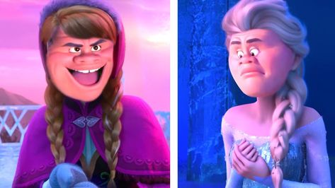 Disney Face Swaps, Funny Face Swap, Disney Princess Memes, Moana Maui, Disney Princess Funny, Funny Disney Memes, Funny Disney Jokes, Funny Disney, Funny Pix