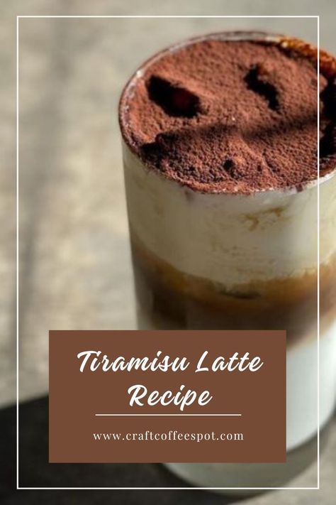 Savor the delicious blend of coffee and dessert with this easy Tiramisu Latte recipe. Combining rich espresso, creamy mascarpone, and a touch of vanilla, it's perfect for cozy mornings or an afternoon indulgence. Tiramisu Coffee Recipe, Tiramisu Latte, Tiramisu Coffee, Coffee And Dessert, Easy Tiramisu, Espresso At Home, Creamy Coffee, Afternoon Coffee, Espresso Beans