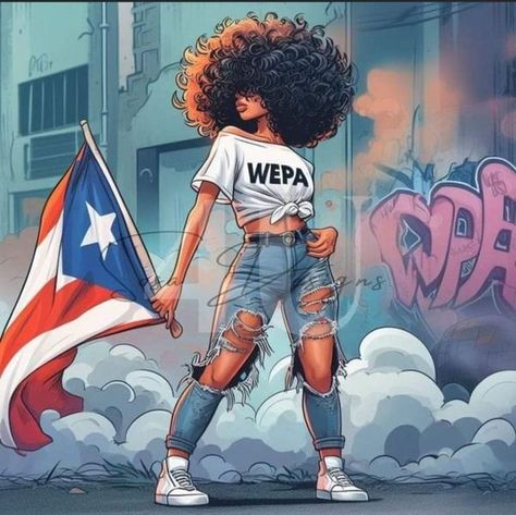 Puerto Rican Style, Puerto Rican Artwork, Latina Art, Puerto Rico History, Puerto Rico Art, Puerto Rican Flag, Puerto Rican Pride, Puerto Rican Culture, Afro Latina