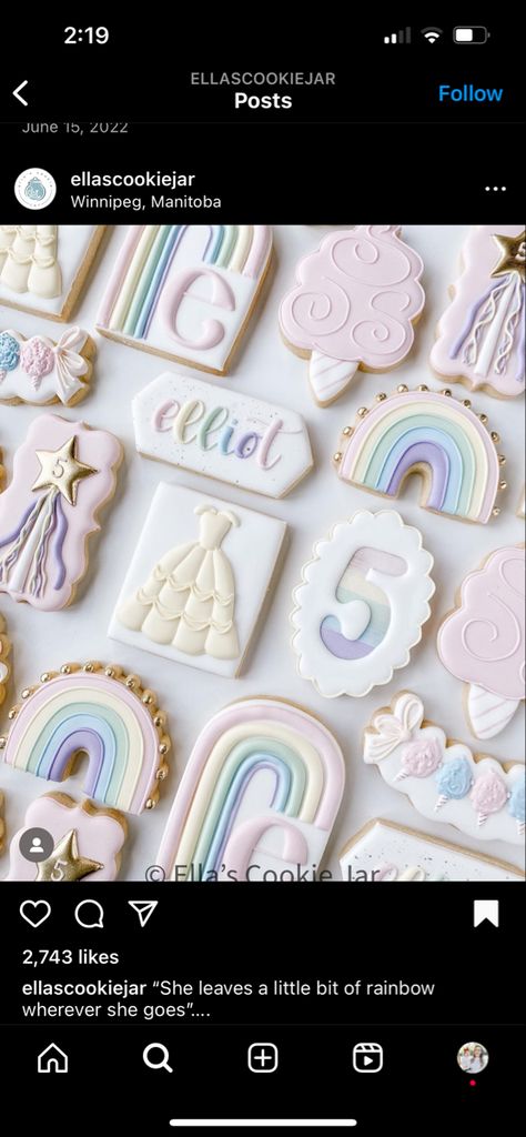 Unicorn Cookies, Birthday Cookies, 3rd Birthday, The Cutest, Sugar Cookie, Rainbow, Birthday, 10 Things