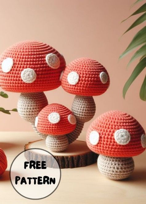 Crochet Mushroom Pattern Free Tutorials, Crochet Amigurumi Mushroom, Crochet Mushroom Amigurumi, Crochet Venus Fly Trap Free Pattern, Amigurumi Mushroom Free Pattern, Free Crochet Mushroom Pattern, Free Mushroom Crochet Pattern, Mushroom Amigurumi Free Pattern, Crochet Patterns Mushroom