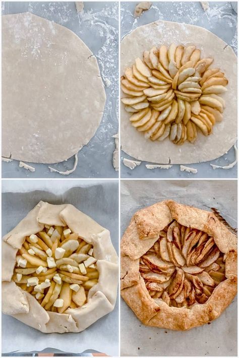 Apple Pie Galette, Apple Gallette Recipe, Galette Apple, Insane Desserts, Easy Apple Galette Recipe, Galette Dough, Apple Galette Recipe, Rustic Tart, Mini Apple Pie