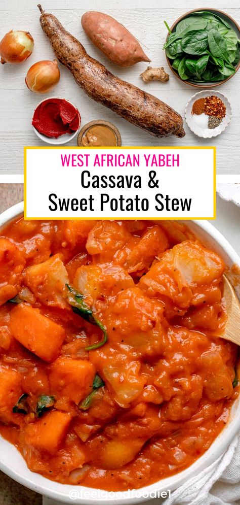 African Pork Recipes, Sweet Potato Fufu, Plant Based African Recipes, Traditional African Food Recipes, Cassava Recipes Dishes, Ethnic Soup Recipes, African Soup Recipes, African Stew Recipes, Vegan African Food