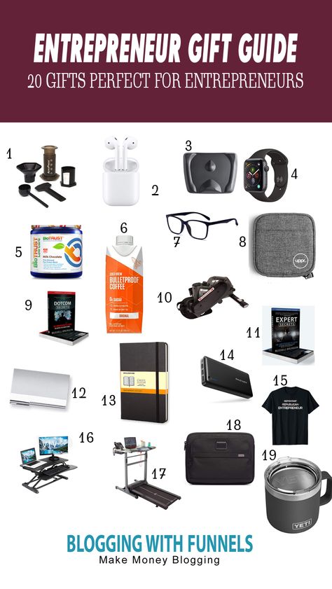 Entrepreneurs love gifts, especially gifts that they can use to grow their business. If you're interested in discovering the best gifts for your entrepreneur loved one or friend, then take a look at these 20 gift ideas. #entrepreneur #entrepreneurgifts #giftideas Gifts For Business Owners, Corporate Gift Ideas For Clients, Entrepreneur Gift Ideas, Gifts For Entrepreneurs, Boss Gifts, Corporate Giveaways, Business Major, Unique Corporate Gifts, Entrepreneur Gifts