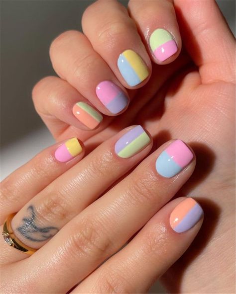 Nails Design Spring 2023, Spring Color Nail Designs, Spring Nails 2023 Gel Short Simple, Short Nail Designs Spring 2023, Classic Spring Nails, Gel Mani Short Nails Spring, Spring Gel Nails 2023, Spring Nails 2023 Gel Colors, Matte Spring Nails