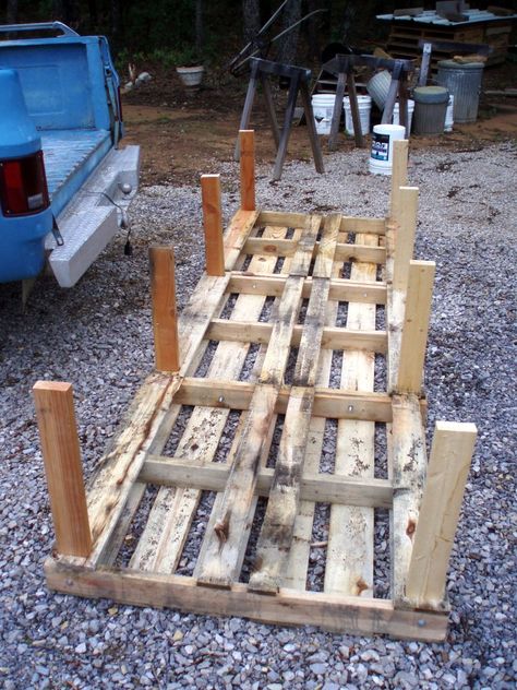 DIY Pallet Chicken Coop - Practical & Sturdy! - The Owner-Builder Network How To Make A Chicken Coop Out Of Pallets, Pallet Chicken Coop Diy Plans, Chicken Coop Made Out Of Pallets, Pallet Wood Chicken Coop Diy, Pallet Chicken Coop Diy Easy, Chicken Coop Made From Pallets, Chicken Coop With Nesting Boxes, Chicken Coop Out Of Pallets, Chicken Coop On A Budget