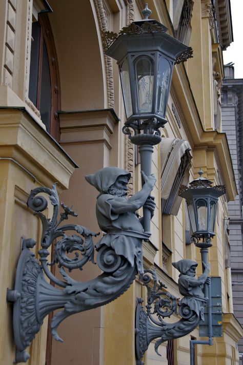 Lamp Posts, Architectural Sculpture, 다크 판타지, Lantern Lamp, Street Lights, Street Lamp, Stockholm Sweden, 판타지 아트, Street Light