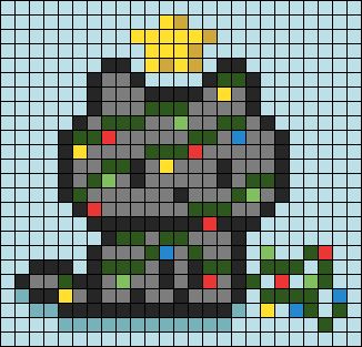 Pixel Art Templates Easy, Perler Bead Ornaments Pattern, Pixel Art Noel, Christmas Pixel Art, Pattern Pixel Art, Saint Nicholas Day, Tangled Christmas Lights, Pixel Art Kawaii, Art Perle