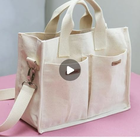 How To Make Tote Bags Diy, How To Sew Bag, How To Make Tote Bags, Fabric Bag Packaging, How To Sew A Tote Bag, How To Make A Bag, How To Make A Tote Bag, Diy Tote Bag Pattern, Diy Canvas Tote Bag