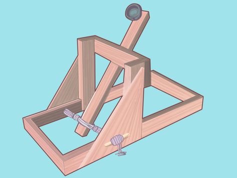 How+to+Build+a+Strong+Catapult+--+via+wikiHow.com                                                                                                                                                                                 More Catapults Diy, Catapult Drawing, Diy Catapult Projects, Pumpkin Launcher Diy, Catapults For Kids, How To Make A Catapult, Physics Catapult Project, How To Build A Catapult, Squirrel Catapult