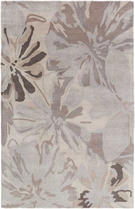 Athena ATH5135 Rug Tropical Area Rugs, Floral Carpet, Carpet Texture, Grey Flowers, Design Exterior, Rug Direct, Transitional Area Rugs, Carpet Runner, Mattress Furniture