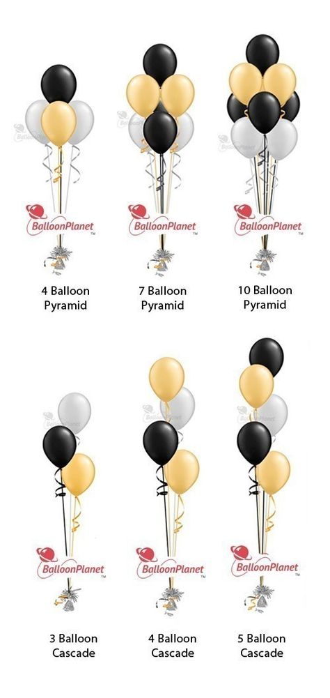 Balloon Decorations Photo Booth, Big Balloons Decoration, Birthday Table Balloons, 30 Ballons Decoration, 40th Balloons Decoration, Table Balloons Decorations, Deco Balloons Ideas, Birthday Table Decorations With Balloons, Black Gold White Balloon Centerpieces