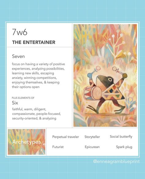 What does it mean to be an Enneagram type 7? Here’s a fun take on what it means to be a 7w6 (Entertainer). #enneagram #personality #enneagram7 Enneagram 7w6, Enneagram Type 7, Enneagram 7, Enneagram 6, Enneagram Test, Mean To Be, Enneagram Types, Social Butterfly, It's Meant To Be