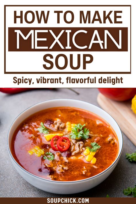 Mexican Soup Seven Seas Soup Mexican, Mexican Broth Soup, Mexican Soup Recipes Authentic, Salsa Soup, Sizzling Recipe, Mexican Soup Recipes, 7 Seas, Homemade Mexican, Mexican Soup