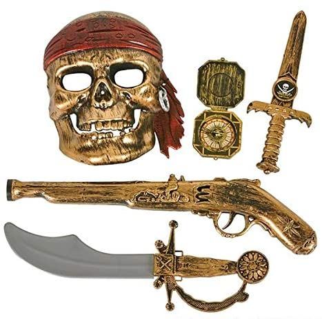 Amazon.com: Rhode Island Novelty 5pc Pirate Pistol Set: Toys & Games Pirate Play, Pirate Dress Up, Pirate Costume Accessories, Pirate Toys, Pirate Dress, Pirate Accessories, Pirate Halloween Costumes, Pirate Halloween, Halloween Costume Accessories