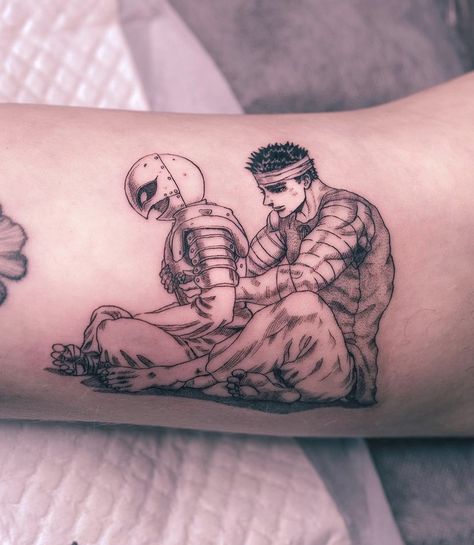 Bezerker Anime Tattoos, Beserkers Tattoo, Guts Tattoo, Berserk Tattoos, Berserk Tattoo, Guts And Griffith, Engraving Tattoo, Nerd Tattoo, Grunge Tattoo