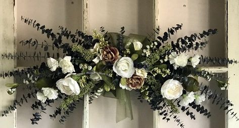 Eucalyptus Swag Wedding, Eucalyptus Swag Diy, Floral Swags Horizontal, Flower Swags Diy, Floral Swag Diy, Horizontal Swag, Eucalyptus Swag, Arch Ways, Diy Swag