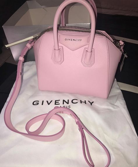 Baby pink Givenchy bag Givenchy Pink Bag, Givenchy Bag Aesthetic, Givency Bag, Givenchy Store, Givenchy Aesthetic, The Wynn Las Vegas, Givenchy Purse, Antigona Mini, Elegant Handbags