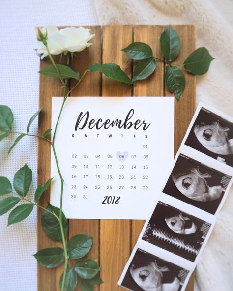 Unexpected Pregnancy Announcement, Due In December, Creative Baby Announcements, Pregnancy Announcement Photography, I Am Pregnant, Due Date Calendar, January Baby, Unexpected Pregnancy, Christmas Baby Announcement