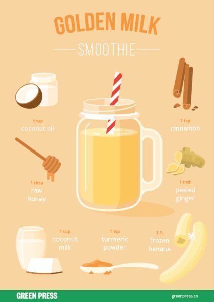 Golden Milk Smoothie, Turmeric Smoothie Recipes, Ginger Smoothie Recipes, Blackberry Smoothie, Resep Smoothie, Turmeric Smoothie, Milk Smoothie, Ginger Smoothie, Fat Burning Smoothies