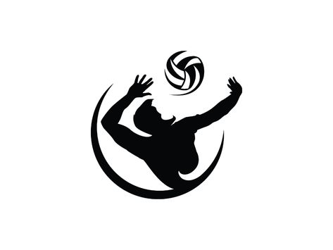 Volleyball | Logo Design by Abubokkor Siddique on Dribbble Sport Logo Ideas, Volleyball Team Logo Design, Volleyball Logo Design, Volleyball Logos, Volleyball Logo Design Ideas, Volleyball Icon, Logo Volleyball, Printable Abc Letters, Volleyball Logos Design Shirts