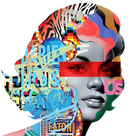 Digital Mask, Tristan Eaton, Metaverse Art, Creative Self Portraits, Mixed Media Portrait, 3d Printer Designs, Mask Art, Pop Art Illustration, Church Graphic Design