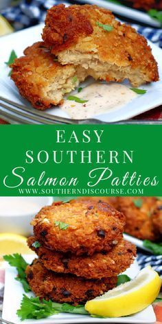 Easy Southern Salmon Patties | a southern discourse Seafood Patties, Southwest Salmon, Southern Salmon Patties, Baked Salmon Patties, Salmon Croquettes Recipe, Canned Salmon Patties, Bake Beans, Southern Discourse, Fried Salmon Patties